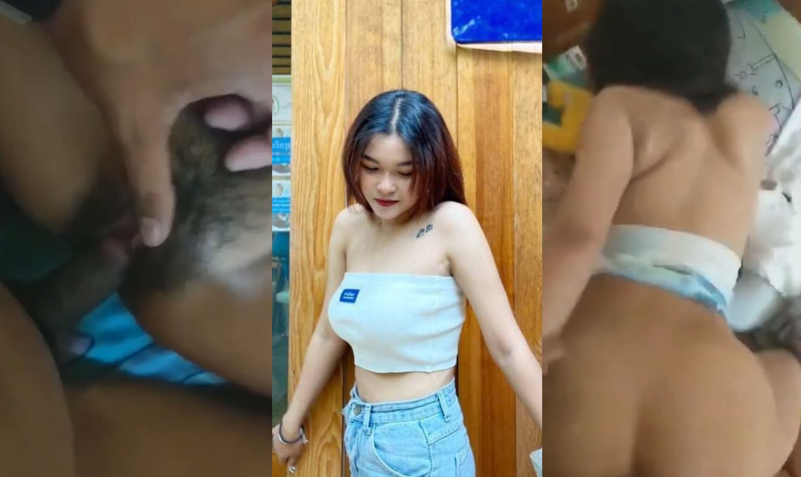 คลิปหลุดทางบ้าน วัยรุ่นทรงซ้อขี้เงี่ยน โดนผัวตั้งกล้องถ่ายตอนโดนเย็ดหี ซอยหีอย่างนัวมันส์จัดๆ